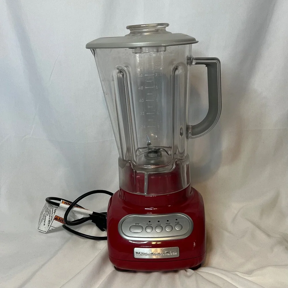 KitchenAid KSB5 Empire Red 5-Speed Classic Countertop Blender with Pitcher & Lid
